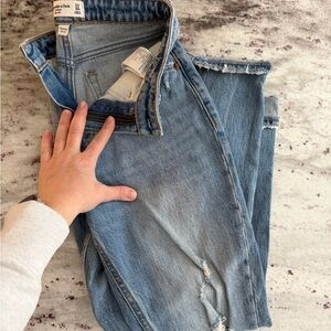 Abercrombie & Fitch distressed curve love high rise skinny